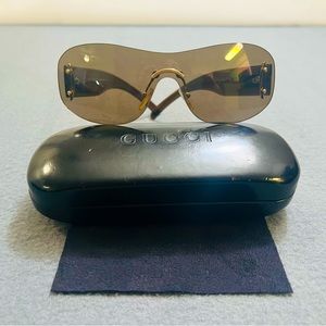 GUCCI GG 2448/N/S Authentic Rimless Visor Shield Sunglasses